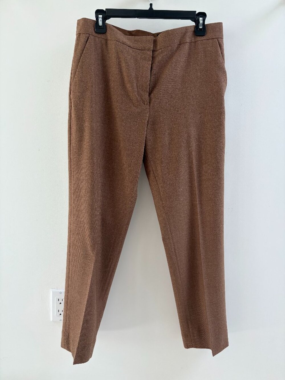 COS CHOCOLATE BROWN SUIT TROUSERS SIZE 10